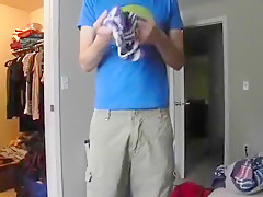 Piggy Boxer Tease, CBT foreskin nipp, precum