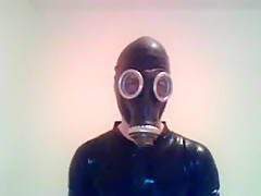 Rubber bondman boot livecam session